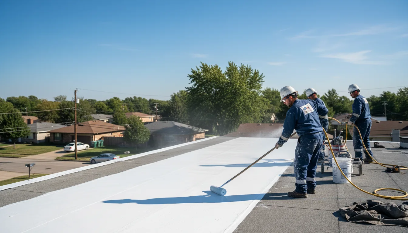 Commercial roof coating in Brussels, IL near me